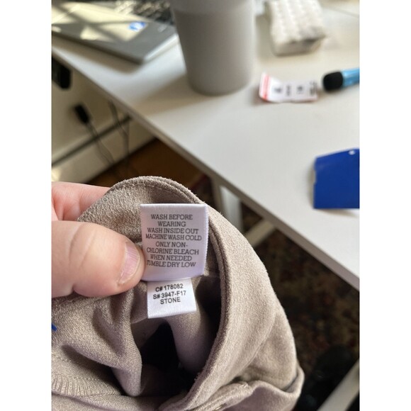 Altar’d State Button Up Faux Suede Tan Mini Skirt Women Small - Picture 7 of 7